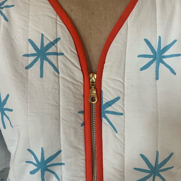 Quilted Jacket in Star Blue Print - Picture 6 of 10